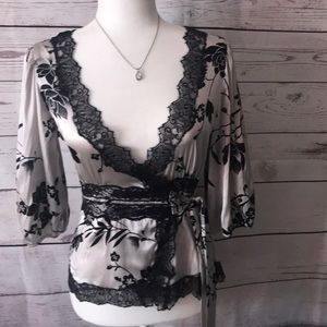 BEBE - Black and Gray Top - XS